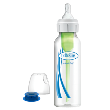 Dr. Brown's Πλαστικό Μπιμπερό Options+ Narrow Neck Κατά των Κολικών με Θηλή Σιλικόνης 250ml για 0+ μηνών Κωδικός SB 815-MED ΜΠΙΜΠΕΡΟ - ΘΗΛΕΣ ΜΠΙΜΠΕΡΟ